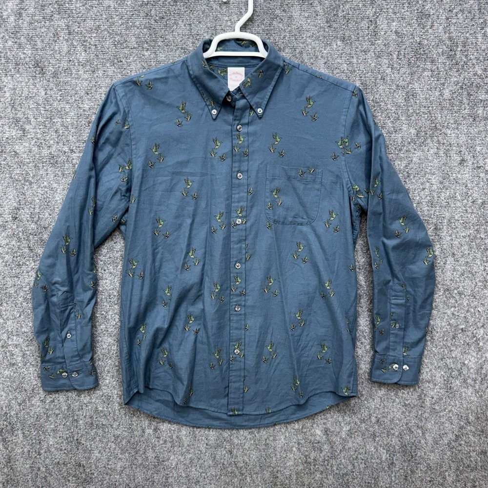 Brooks Brothers Brooks Flannel cotton/wool button up shirt Ducks men size Medium